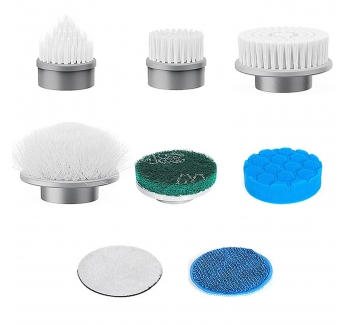 Saraily Brush Head 8 Pack, Replacement Brushes Heads for Saraily Spin Scrubber, Cordless Spin Scrubber Power Cleaning Brush for Bathroom Floor